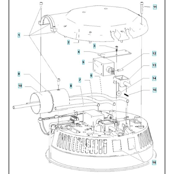 Top Valve Assy for HTCD60 Husqvarna Dust Extractor