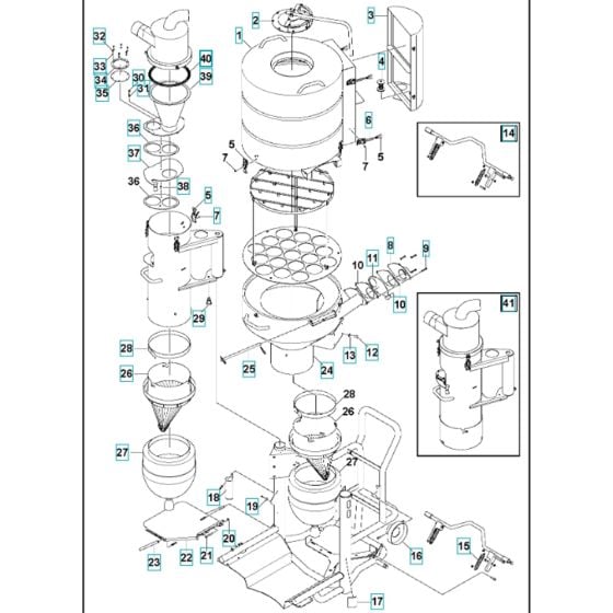 Chassis Assy 2 for HTCD80 Husqvarna Dust Extractor