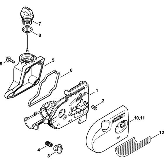 Conversion kit Gear housing (22.2011)Assembly for Stihl HTE60 Pole Pruners