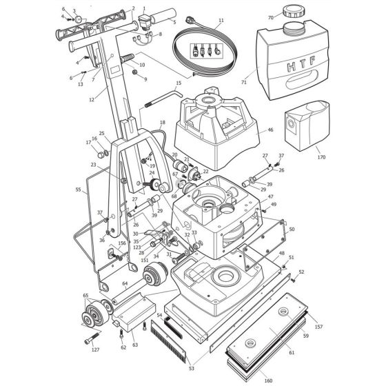 Complete Assembly for Hiretech HTF Floor Sander