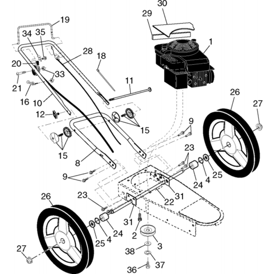 Frame Assembly for Husqvarna HU625WTX Edger