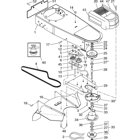 Cover Assembly for Husqvarna HU625WTX Edger