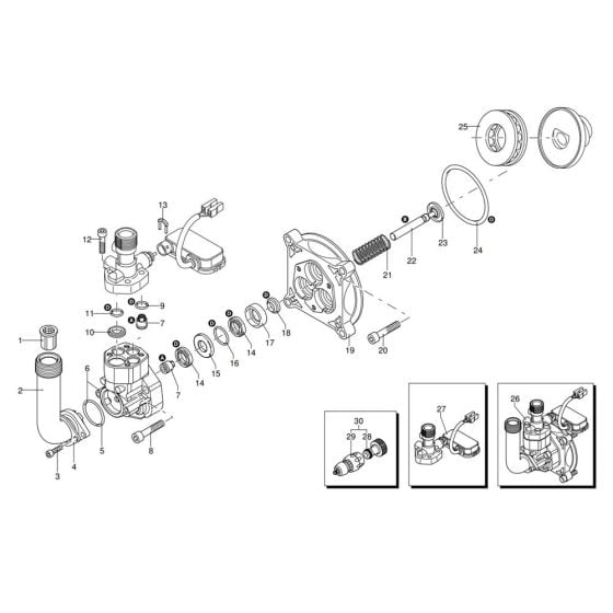 Pump Assembly for Makita HW130 Pressure Washer