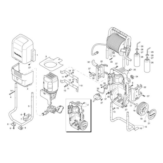 Housing Assembly for Makita HW140 Pressure Washer