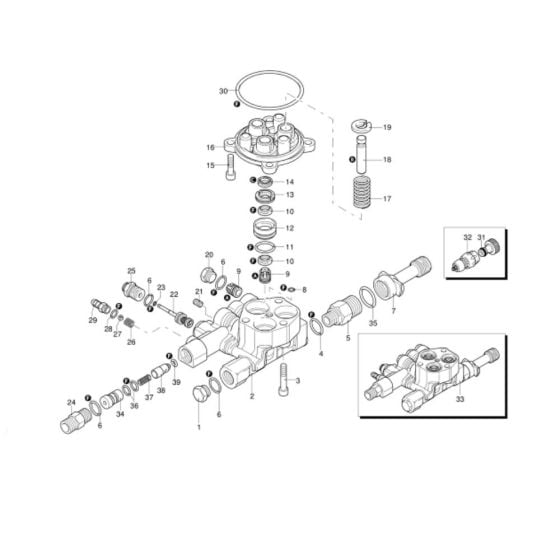 Pump Assembly for Makita HW140 Pressure Washer