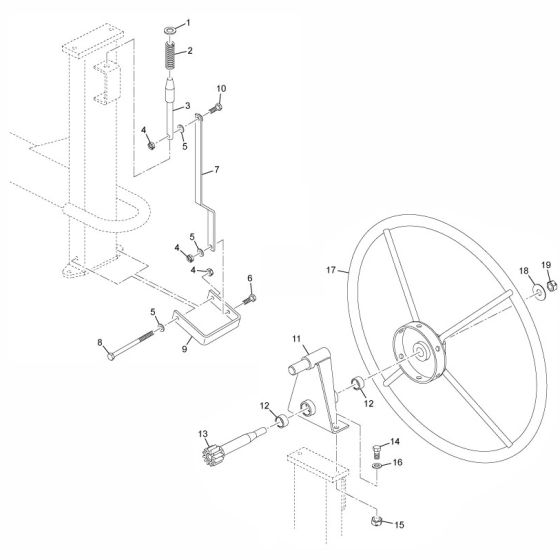 Handwheel Assembly for Altrad Belle Premier XT Site Mixer