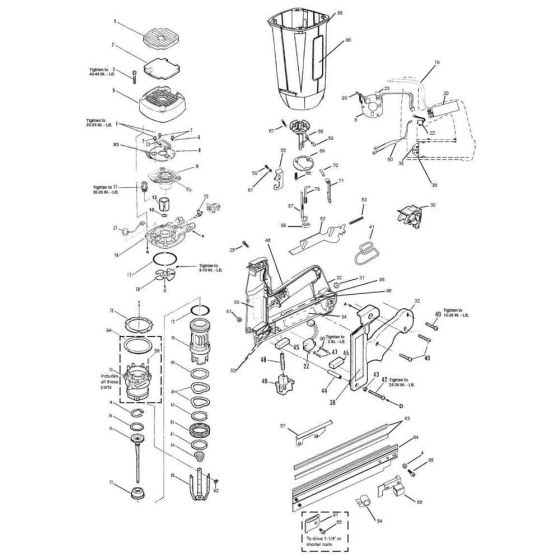 Paslode IM250 Nail Gun Parts