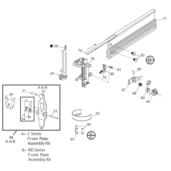 Probe & Magazine Assembly for Paslode IM65 F16 Lithium Nail Gun (13323)