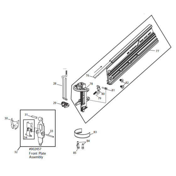 Magazine & Front Plate Assembly for Paslode IM65A F16 Lithium Nail Guns (13313)