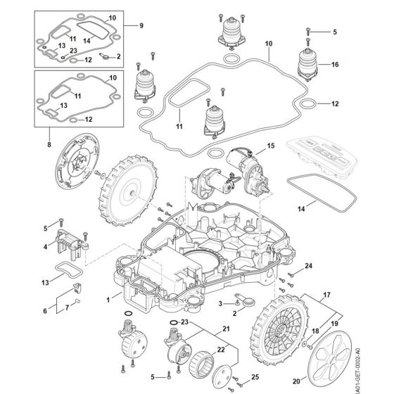 Lower Housing, Chassis for Stihl iMOW 5.0 Robotic Mower