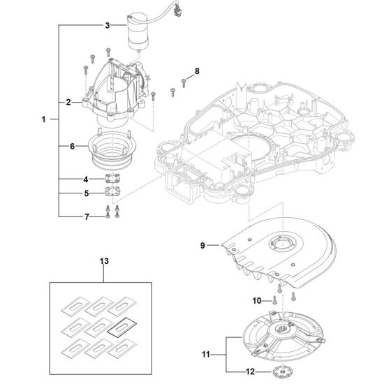 Mowing Deck, Height Adjustment for Stihl iMOW 5.0 Robotic Mower