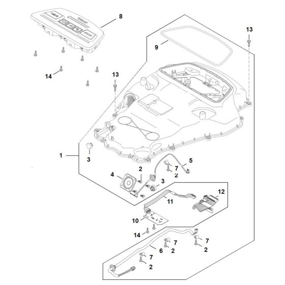 Housing Upper Part for Stihl iMOW 5.0 EVO Robotic Mower