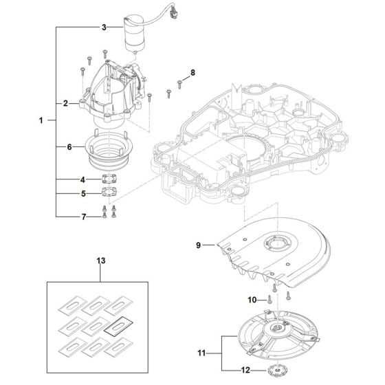 Mowing Deck, Height Adjustment for Stihl iMOW 5.0 EVO Robotic Mower