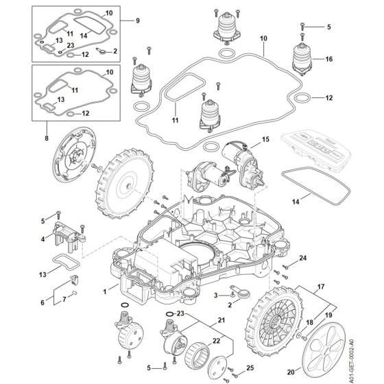 Lower Housing, Chassis for Stihl iMOW 6.0 Robotic Mower