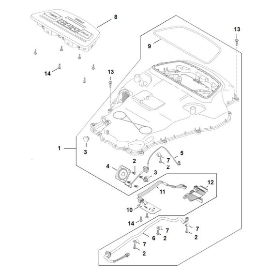 Housing Upper Part for Stihl iMOW 6.0 EVO Robotic Mower