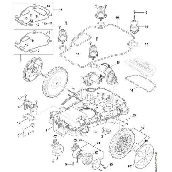 Lower Housing, Chassis for Stihl iMOW 7.0 Robotic Mower