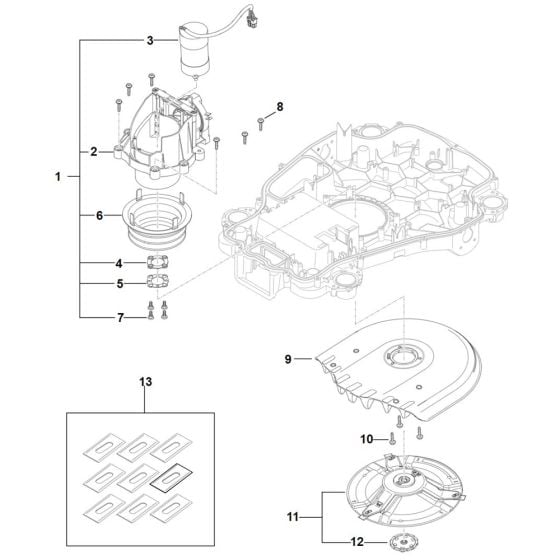 Mowing Deck, Height Adjustment for Stihl iMOW 7.0 Robotic Mower