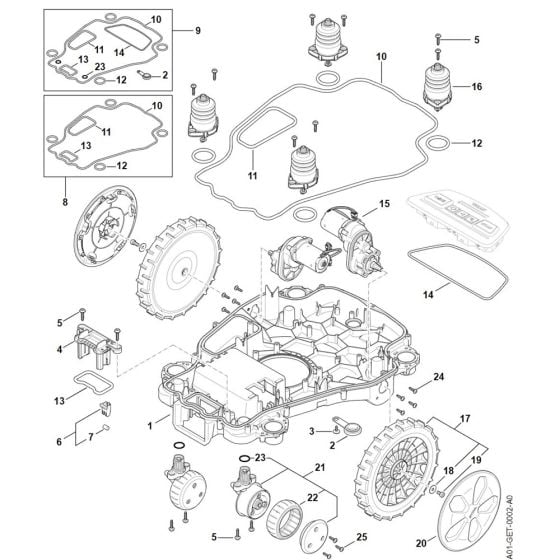 Lower Housing, Chassis for Stihl iMOW 7.0 EVO Robotic Mower