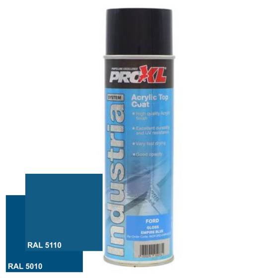 Proxl Industrial - Acrylic Topcoat Aerosol - Ford Blue Colours (500ML)