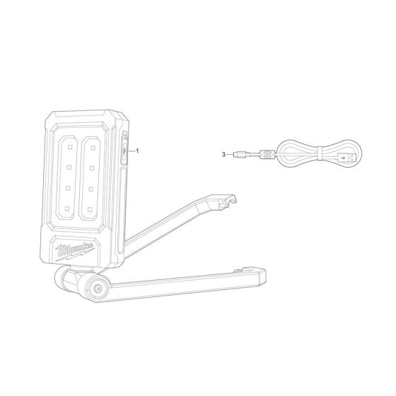 Complete Assembly for Milwaukee IRFFL Personal Light