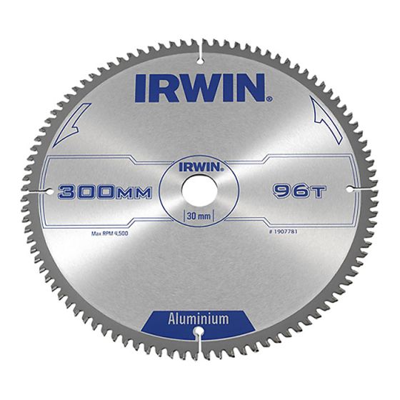 Professional Circular Saw Blade 300 x 30mm x 96T - Aluminium by IRWIN - 1907781