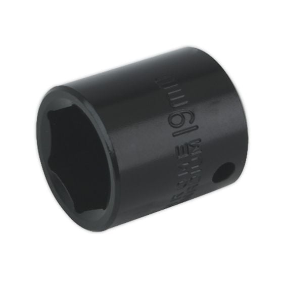 Impact Socket 19mm 3/8"Sq Drive Sealey Part No. IS3819