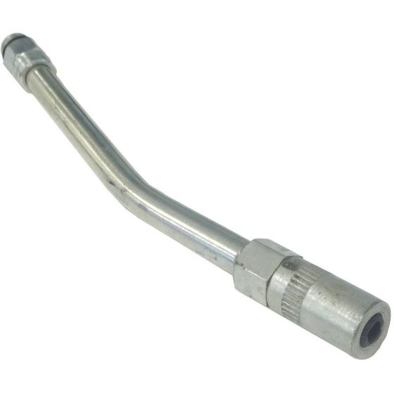 Cranked/Angled Metal Grease Pipe with Connector - J0520