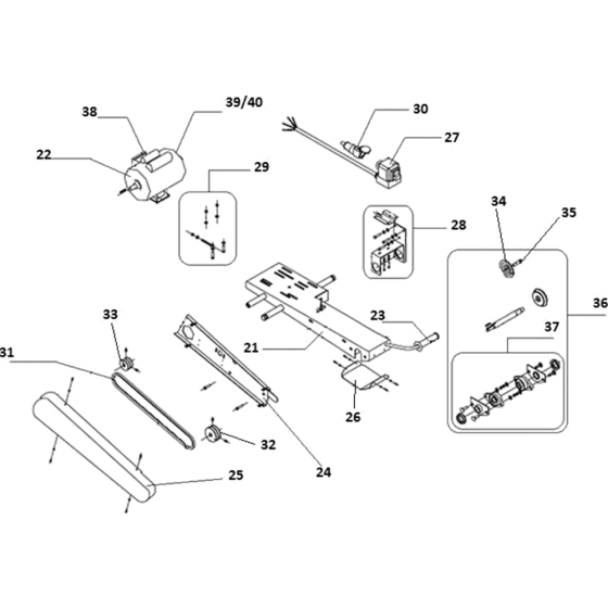 Cutting Head Assembly for Norton Clipper JCW Table Saw