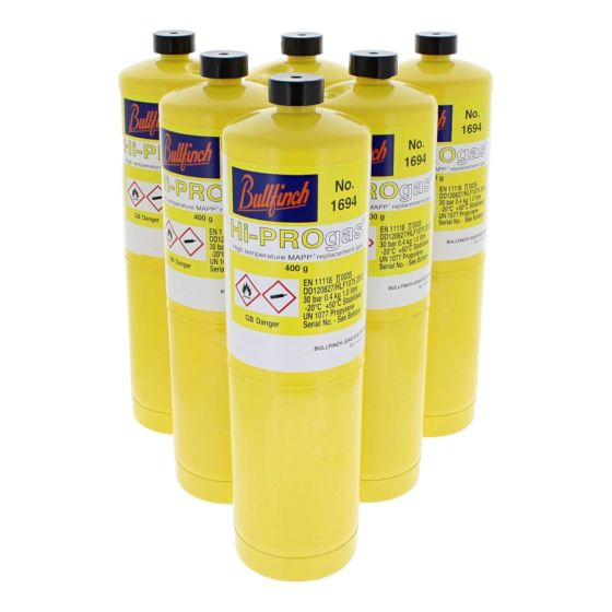 Bullfinch Hi-Pro Gas Cylinder (400g) - Pack of 6