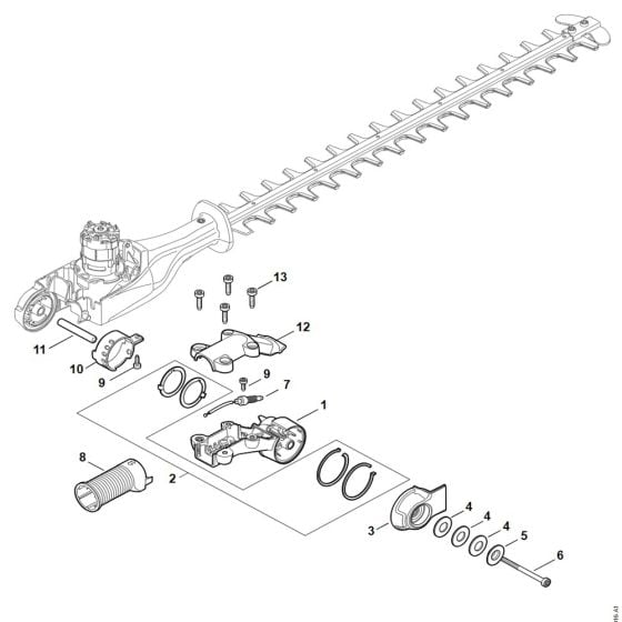 Joint Assembly for Stihl HLA 85 Hedge Trimmer