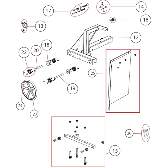 Carriage Assembly for Norton Clipper Jumbo-1000-400V Table Saw