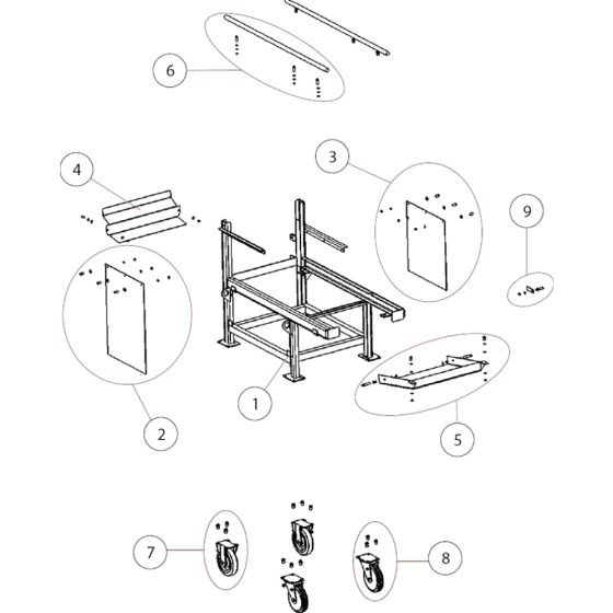 Main Frame Assembly for Norton Clipper Jumbo-651-6-55P Table Saw