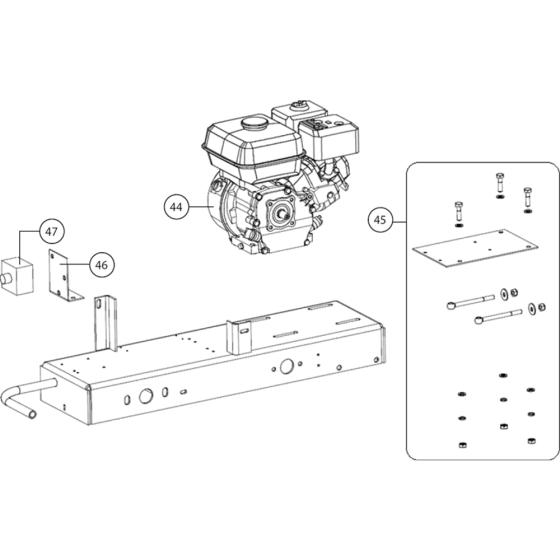 Motor Assembly for Norton Clipper Jumbo-651-6-55P Table Saw