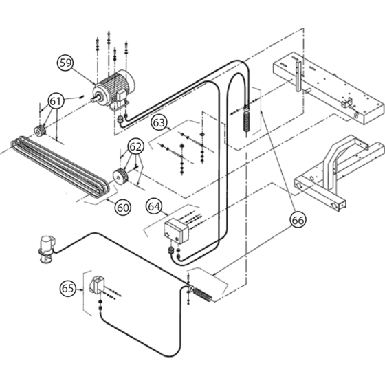 Transmission Assembly for Norton Clipper Jumbo-900 Table Saw