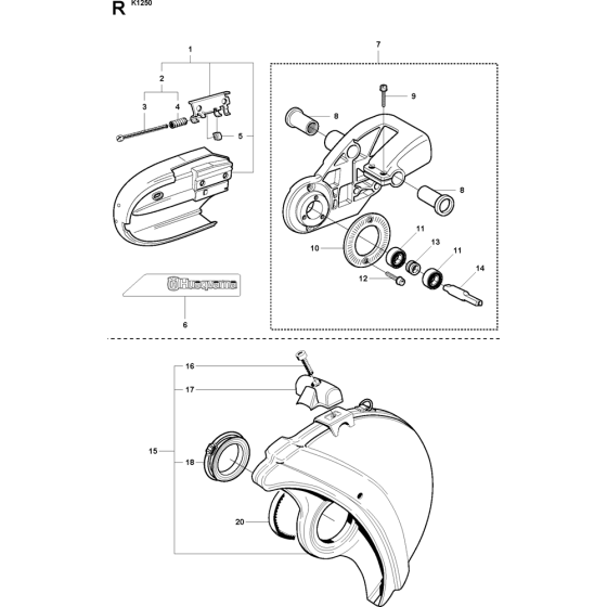 Rail Assembly for Husqvarna K1250 Disc Cutters