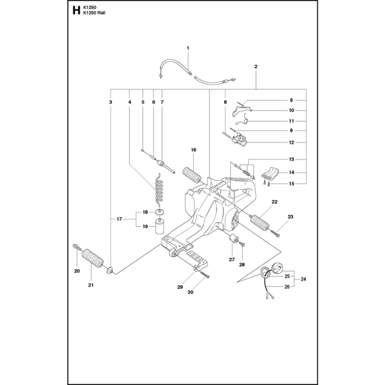 Fuel Tank Assembly for Husqvarna K1250 Active Disc Cutters