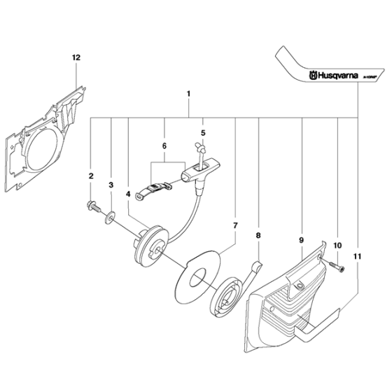 Starter Assembly for Husqvarna K1270 Disc Cutters