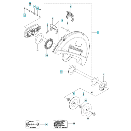 Blade Guard Assembly for Husqvarna K1270 I Disc Cutter