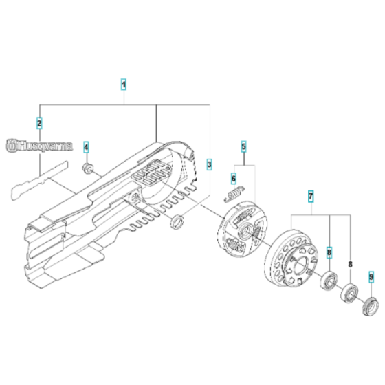 Belt Guard Assembly for Husqvarna K1270 II Disc Cutter