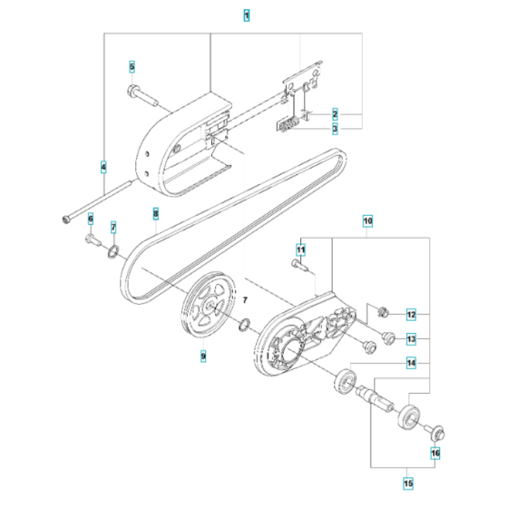 Belt Pulley Assembly for Husqvarna K1270 II Disc Cutter