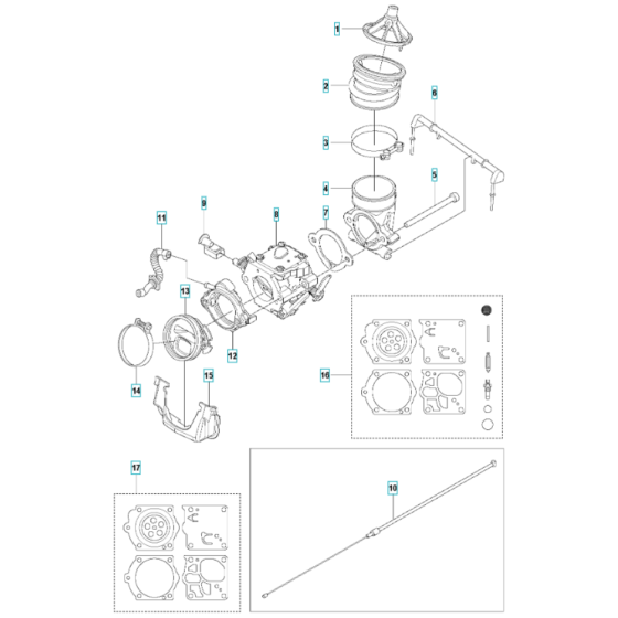 Carburettor Assembly for Husqvarna K1270 II Disc Cutter