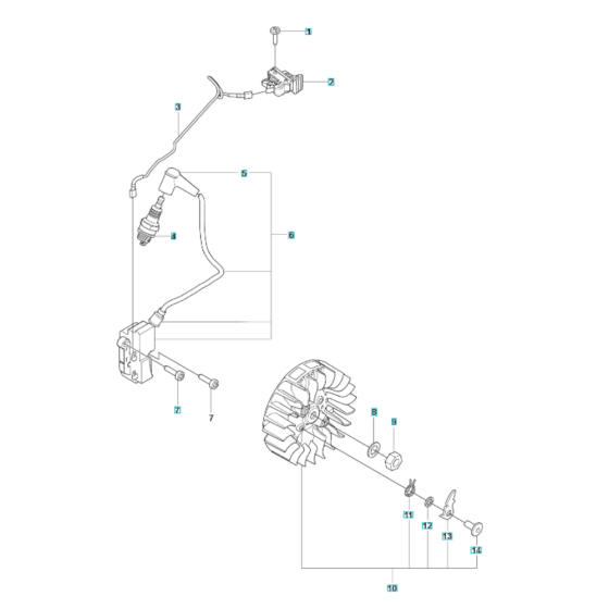 Ignition Assembly for Husqvarna K1270 II Smartguard Disc Cutter