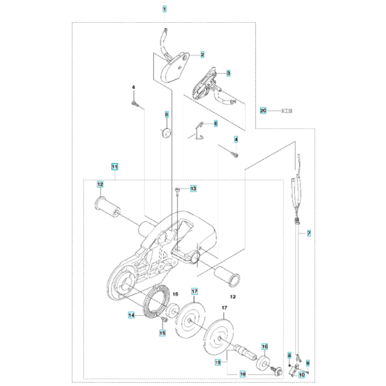 Rail Assembly for Husqvarna K1270 Rail I Disc Cutter