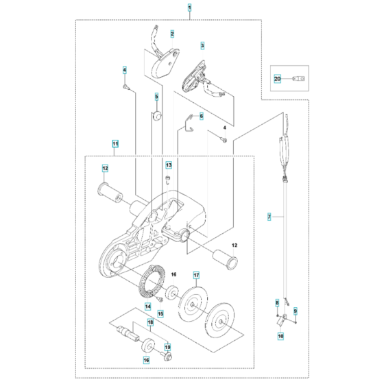 Housing Assembly for Husqvarna K1270 Rail II Disc Cutter