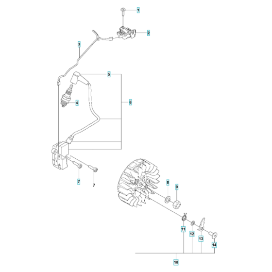 Ignition Assembly for Husqvarna K1270 Rail II Disc Cutter