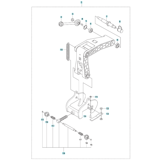 Rail Assembly for Husqvarna K1270 Rail II Disc Cutter