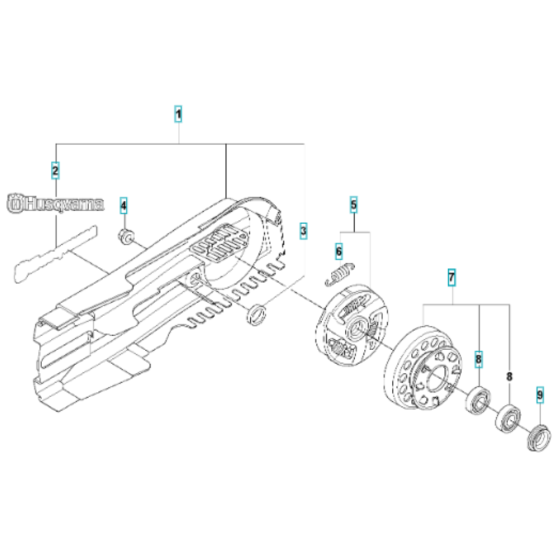 Belt Guard Assembly for Husqvarna K1270 Rail II Disc Cutter