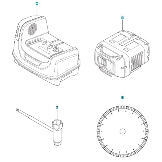 Accessories for Husqvarna K1 PACE Battery Disc Cutter