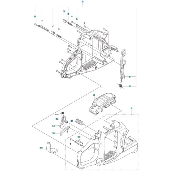 Handle System for Husqvarna K1 PACE Battery Disc Cutter