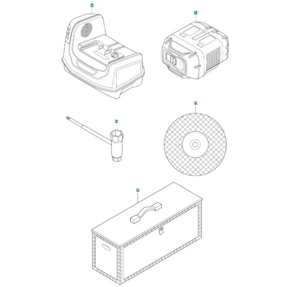 Accessories for Husqvarna K1 PACE RAIL Battery Disc Cutter